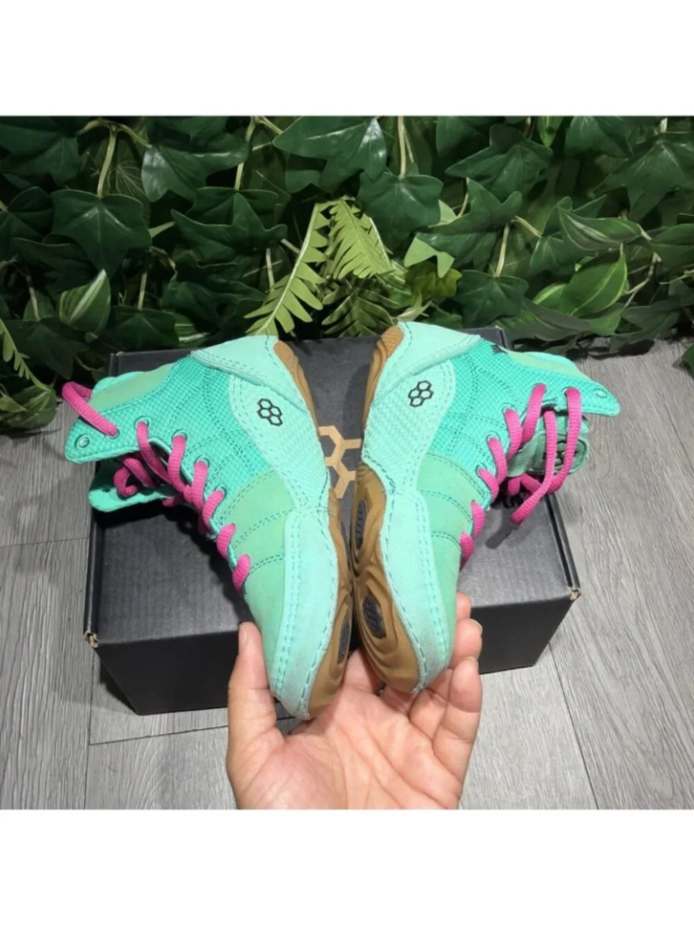 Rudis Colt 3.0 US Size 2 Kids Wrestling Boxing Shoes 'Teal' Suede/Mesh